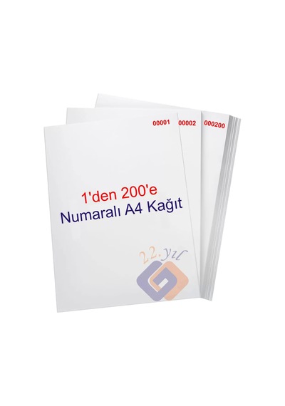 1 Den 200 E Numaralı A4 Fotokopi Kağıdı