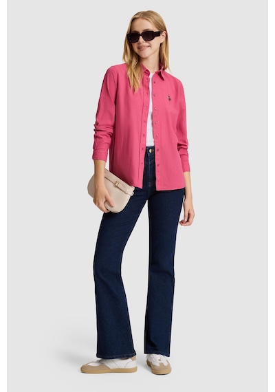 U.S. Polo Assn. U.s. Polo Assn. Kadın Fuşya Gömlek Basic 50320204-vr023 Fusya