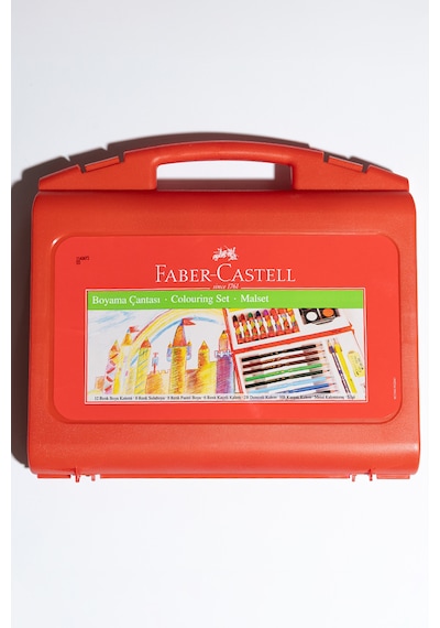 Faber-Castell Boyama Çantası, 36 Parça,Boya Kalemi,Suluboya,Pastel ve Keçeli Kalem, Kalemtıraş, Silgi,kurşun Kalem