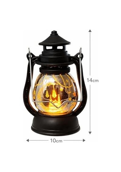 Pilli Led Işık, Askılı Fener Süsü Sarı Işıklar Peri Işıkları Aydınlatmalı Şerit Led Ramazan Süsü Led Işık Siyah .