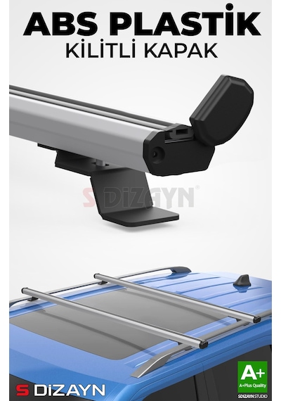 S-dizayn Ford Courier S-bar Cargo V1 Ara Atkı Tavan Taşıyıcı Barı Gri 130 Cm 2014-2023 A+ Kalite
