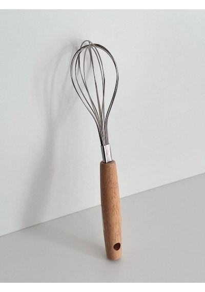 25cm Ahşap Saplı Çelik Çırpıcı Yumurta Ve Sos Çırpıcı, Mutfak Çırpıcısı, Çırpma Teli Çelik Diğer