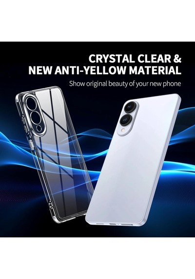 Samsung Galaxy Uyumlu S25 Edge Kılıf Kamera Koruma Şeffaf Silikon Kılıf