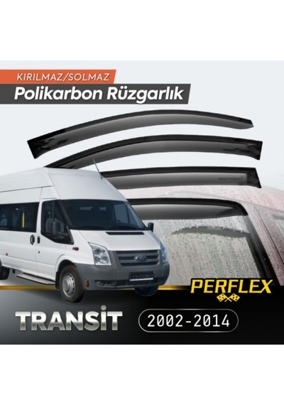 Ford Transit 2002-2014 Cam Rüzgarlığı V2 Düz