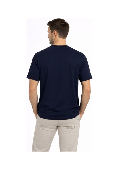 Cazador 44935 Lacivert Erkek Bisiklet Yaka Tshirt