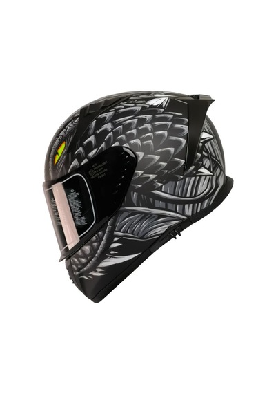 Motoanl Motosiklet Ece 22.r06 Sertifikalı Double Vizör Full Face Kask Draglax Grey Siyah - Gri