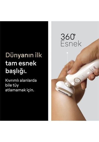 Braun Silk Épil 9 Flex Epilatör, Islak Ve Kuru, Kalıcı Pürüzsüz Cilt, 9-030 3d