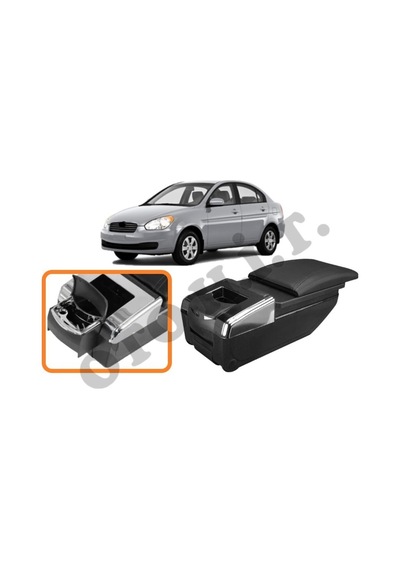 Hyundai Accent Era Uyumlu Bardaklıklı Lüks Kol Dayama Kolçak Siyah İthal.