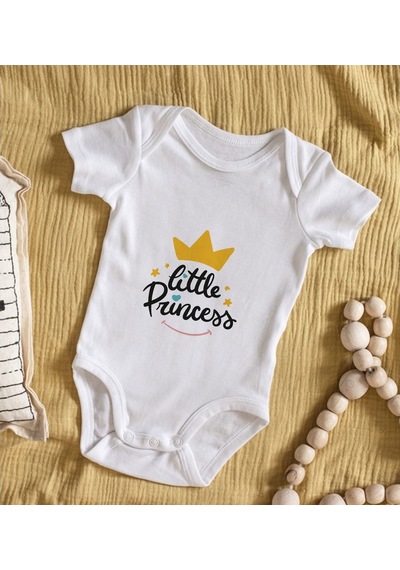 Bitmeyenkartus Bk Kids Little Princess Tasarımlı Bebek Body Zıbın - Model 1 Çok Renkli