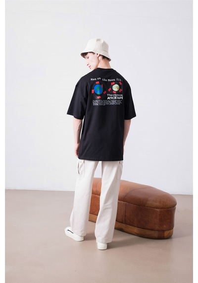 Flood Of Style Unisex Kid Cudi Man Of The Moon 3 Siyah Tshirt