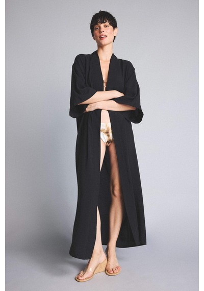 Defacto Jaquette X Defacto Palmiyeli Kimono H1249ax26hsbk27 Siyah-bk27