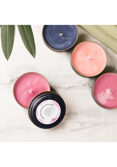 Mitr Manolya Aromalı Metal Soya Mum Çok Renkli