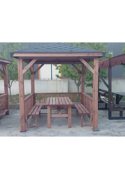 Emprenyeli Maun Ahşap Kamelya Çardak 6 M²