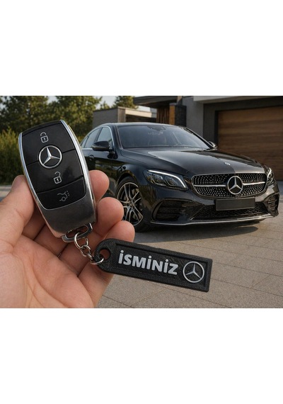 İsimli Mercedes Anahtarlık , Kişiye Özel - Hediyelik İsimli Araç Logolu Anahtarlık - İsimli Mercedes