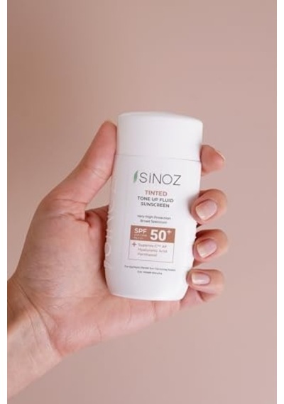 Sinoz Spf50 Tinted Sıvı Yüz Güneş Kremi - Yeni Nesil Güneş Filtreleri Ile Hibrit Formül 50ml