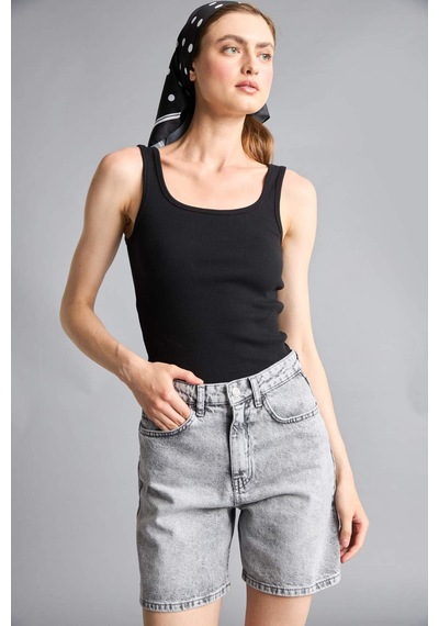 Defacto Jean Bermuda Şort H0663ax26hsnm55 Gri-nm55