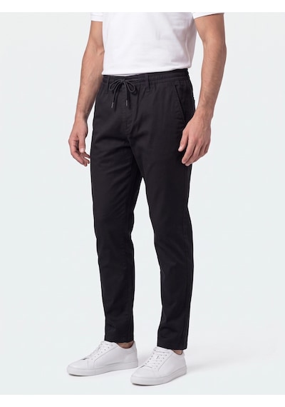 Siyah Belden Bağlamalı Dynamic Fit Erkek Jogger Pantolon