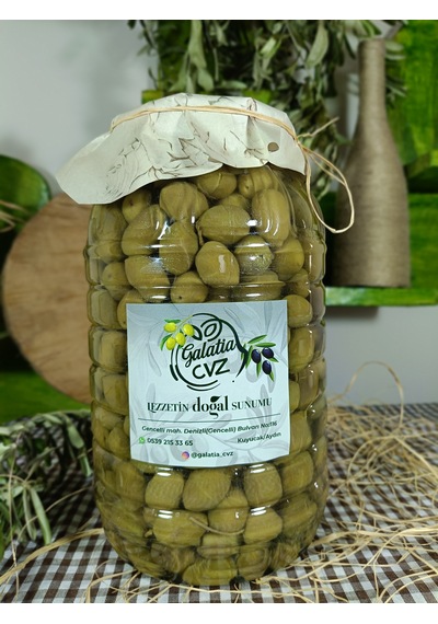 Aydın Yöresi Memecik Cinsi Sofralık Tatlandırılmış Kırma Zeytin 2 Kg