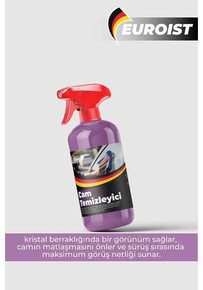 Tr Oto Cam Temizleyici Yağ, Toz Ve Su Lekelerine Karşı Etkili Sprey 500 Ml - 1 Adet