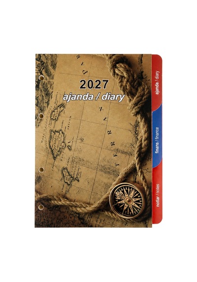 2K 2027 Yeni Yıl Tarihli Günlük Çizgili 15 X 21 CM İç Ajandalı 4 Halkalı Telefon Kılıfı Kapaklı Deri Organizer - Turkuaz