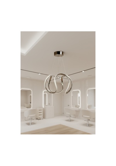 Nova Modern Krom Led Avize Modern Salon & Oturma Odası Gri Gri
