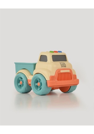 Let's Be Child Sesli Ve Işıklı Minik Pikap 31016 Bej - Turkuaz Kasalı, Çocuklar İçin Oyuncak Pikap