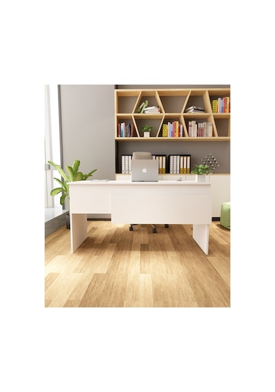 Karen 60x144 Çalışma Masası Ofis Masası Bilgisayar Masası Beyaz - Beyaz Beyaz