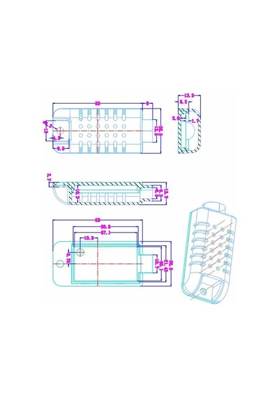 Ak-n-22 Mini Plastik Sensör Kutusu Elektronik Devre Kutusu