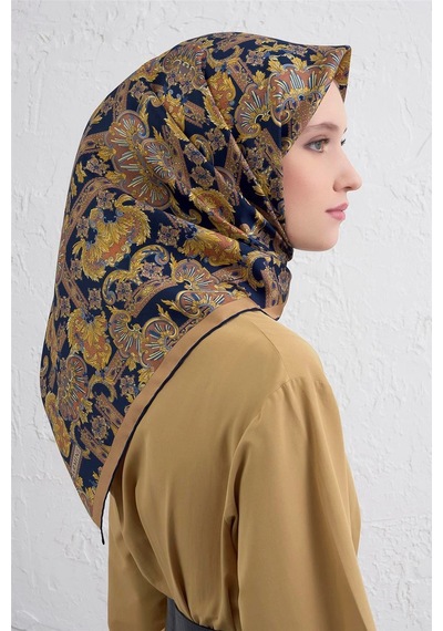 Armine Sura İpek Eşarp -2025/2026 -9416 Lacivertt