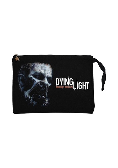 Dying Light Zombi Head Siyah Clutch Astarlı Cüzdan / El Çantası Siyah