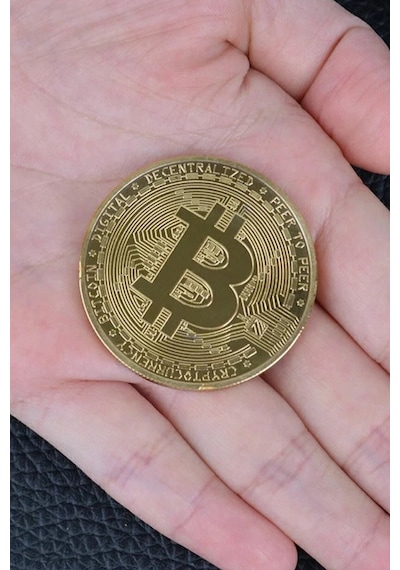 A Kalite Bitcoin Sanal Paranın Madeni Anı Hediyelik Metal Para Yuvarlak Coin