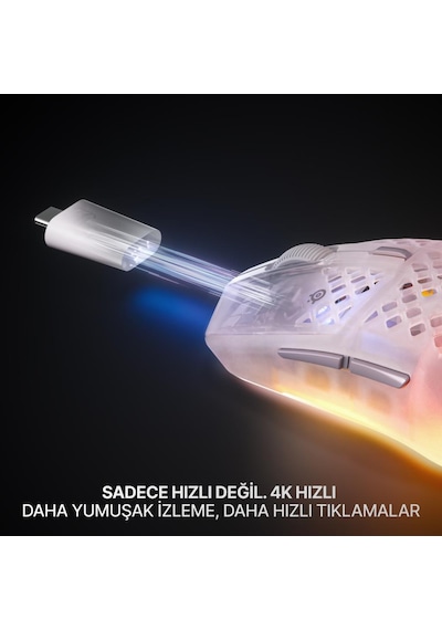 Steelseries Aerox 3 Wireless Gen 2 - Ghost 4k Kablosuz Gaming Mouse