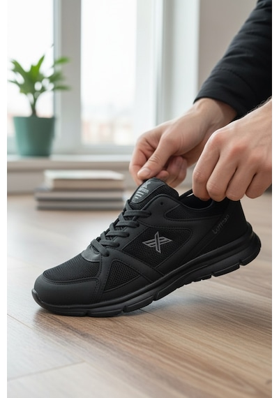Enoch Ortopedik Yüksek Darbe Emicili Ultra Hafif Erkek Sneaker Siyah