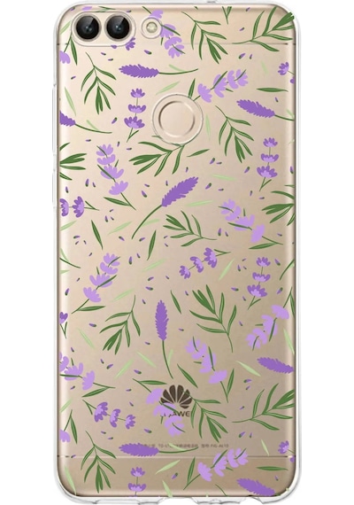 Huawei P Smart 2018 İle Uyumlu 1mm Slim Fit Water Color 3 Baskılı Şeffaf Kılıf Şeffaf