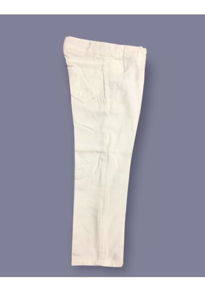 Nacar Store Çocuk 29ekim 10kasım 23nisan Gösteri Özel Gün Içten Lastik Ayarlamalı Keten Pantolon Beyaz