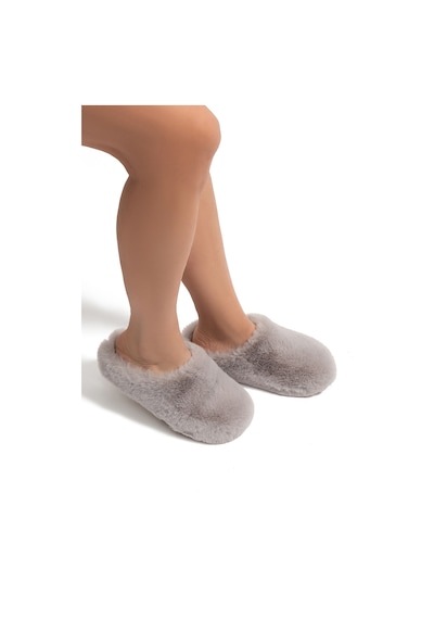 Twigy Stone Kadın Peluş Ev Terliği Koyu Bej 37/41 9508688