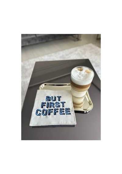 But First Coffee Desenli Kokteyl Peçete Diğer