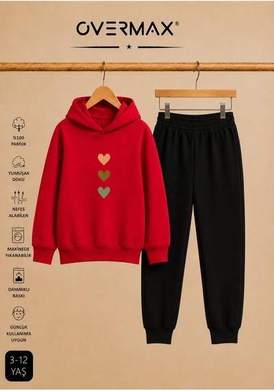Overmax Çocuk Sevimli Kalpler Baskılı Kapüşonlu Sweatshirt & Eşofman Altı Takım 3-12 Yaş Kırmızı Üst-siyah Alt - 918536770 Kırmızı Üst-siyah Alt Overmax Çocuk Sevimli Kalpler Baskılı Kapüşonlu Sweatshirt & Eşofman Altı Takım 3-12 Yaş Kırmızı Üst-siyah Alt - 918536770 Kırmızı Üst-siyah Alt