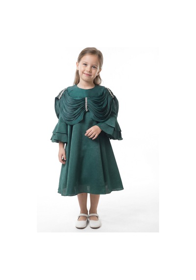 Xo Kids Kız Çocuk Elbise 3-10 Yaş 989 Yeşil