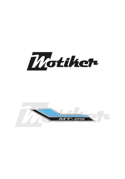 Yamaha Mt-25 2025 Açık Mavi Yan Grenaj Sticker Sağ Yan
