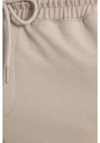 Tudors Erkek Regular Fit Klasik Kesim Beli Lastikli Bağcıklı Bej Jogger Pantolon-41772 Bej