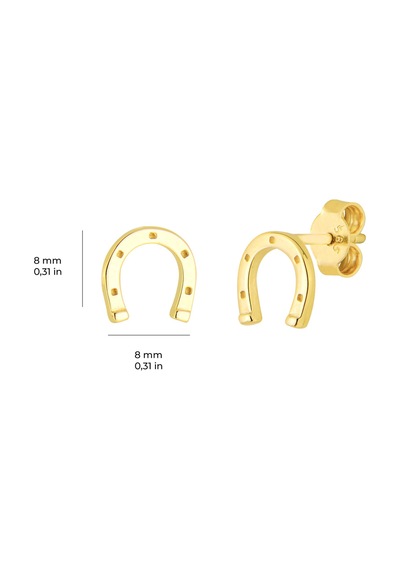 Goldkupe 14 Ayar Altın Nal Küpe 0,97 Gr-2120