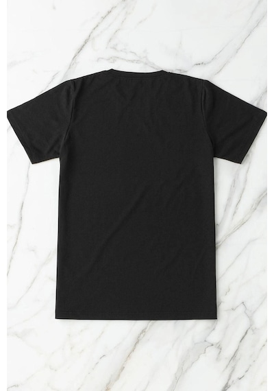 Unisex Chen Üzümlü Kekim Baskılı Kısa Kol T-shirt SIYAH