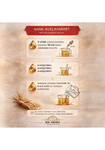 Sek Aroma Red Malt Hazır Karışım Viski Kiti - Red Malt Hazır Karışım Viski Aroması 50 ML - 5 L Uyumlu