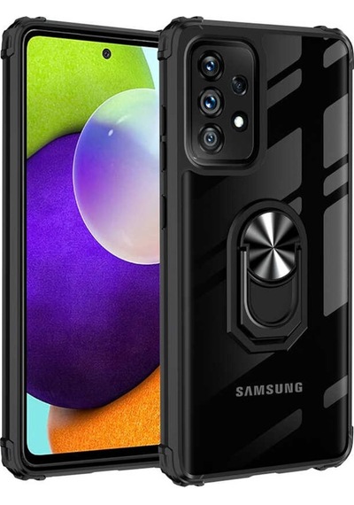 Samsung Uyumlu Galaxy A52 Kilif Standli Yüzüklü Mola Silikon Kapak 479976488