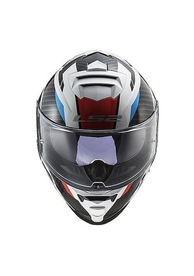 Ls2 Storm 2 Racer Beyaz Kapalı Motosiklet Kaskı Beyaz - Siyah
