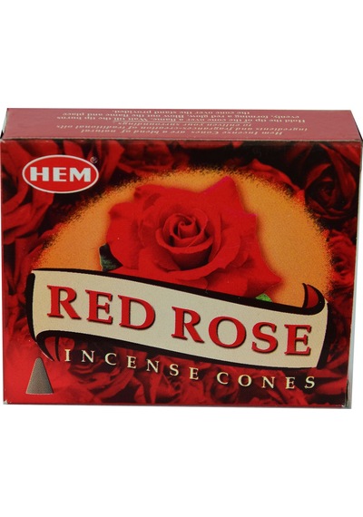 Hem Kırmızı Gül Kokulu 10 Konik Tütsü Red Rose
