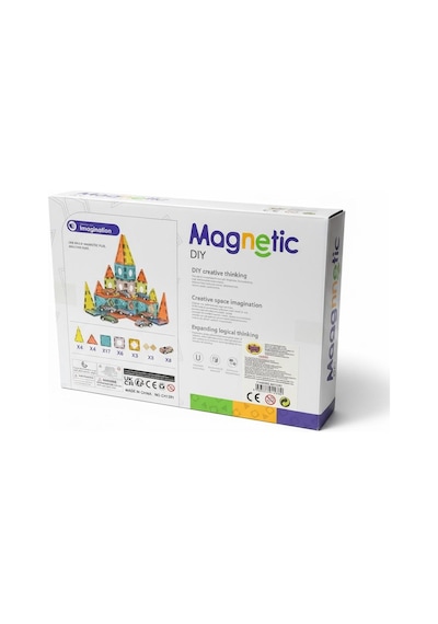 Magnetic Dıy 50 Parça Manyetik Bloklar Ve Arabalı Eğitici Yapım Seti