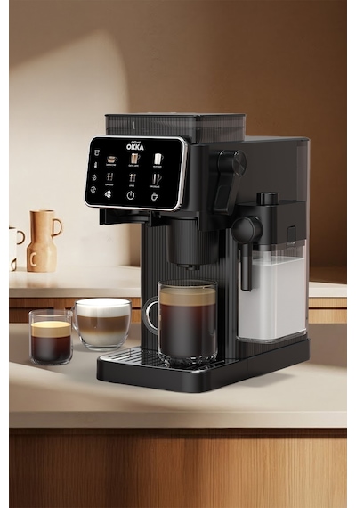 Arzum OK0047 Okka Barista Compact 1400 W Süt Hazneli 15 Bar Basınçlı Otomatik Espresso Makinesi