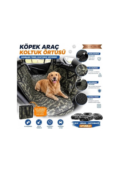Ayrex Köpek Araba Koltuk Örtüsü Kedi Hamak Su/sıvı Geçirmez Araç Oto Seyahat Evcil Hayvan Koltuk Koruyucu Kılı